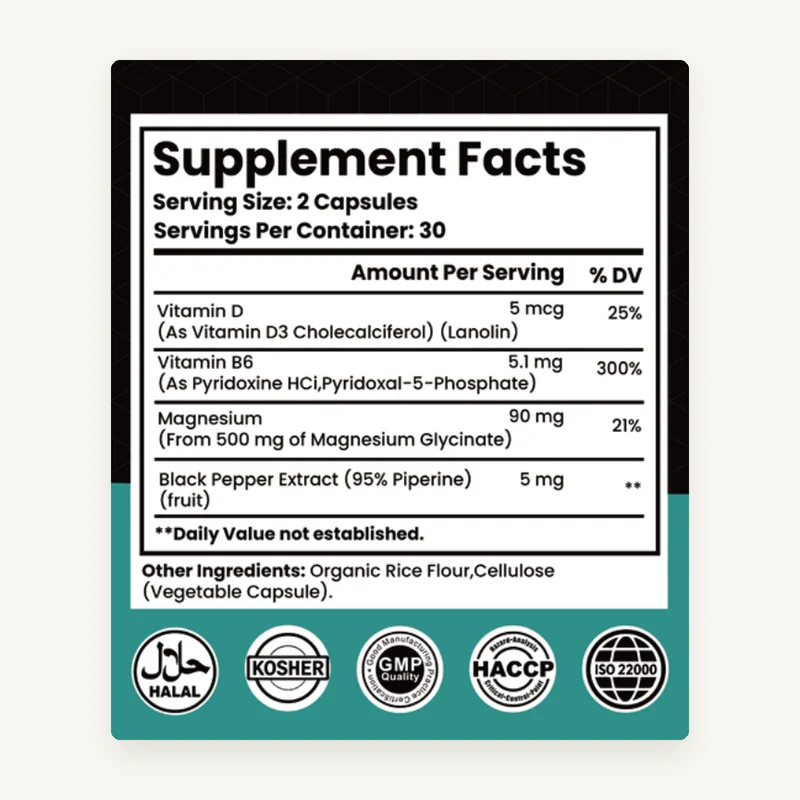 Supplement Facts label